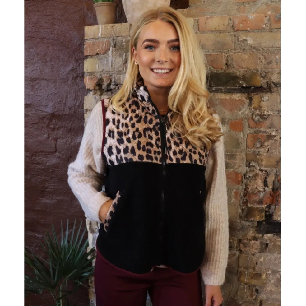 LIBERTÉ dame vest TEDDY 22173 - LUX LEO BLACK BORDEAUX