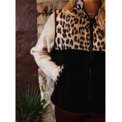 LIBERTÉ dame vest TEDDY 22173 - LUX LEO BLACK BORDEAUX