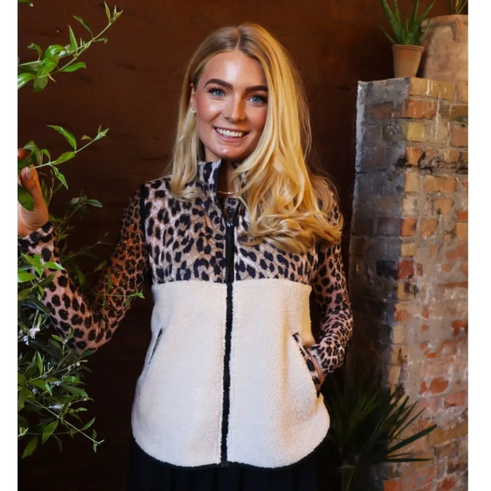 LIBERTÉ dame vest TEDDY 22173 - LUX LEO CREME BLACK