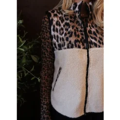 LIBERTÉ dame vest TEDDY 22173 - LUX LEO CREME BLACK