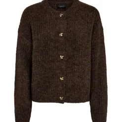 Liberte dame cardigan FRO O-NECK - Chocolate