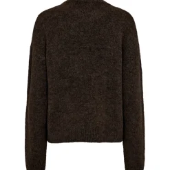 Liberte dame pullover strik FRO - CHOCOLATE IVORY HEART