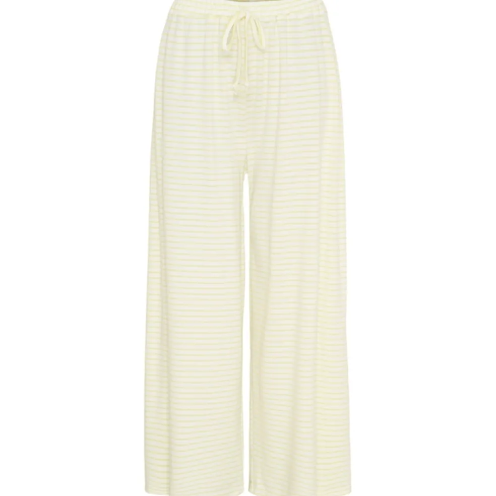 Lululia Dame Bukser LuChloe 62671 - Yellow/White