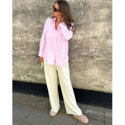 Lululia Dame Bukser LuChloe 62671 - Yellow/White