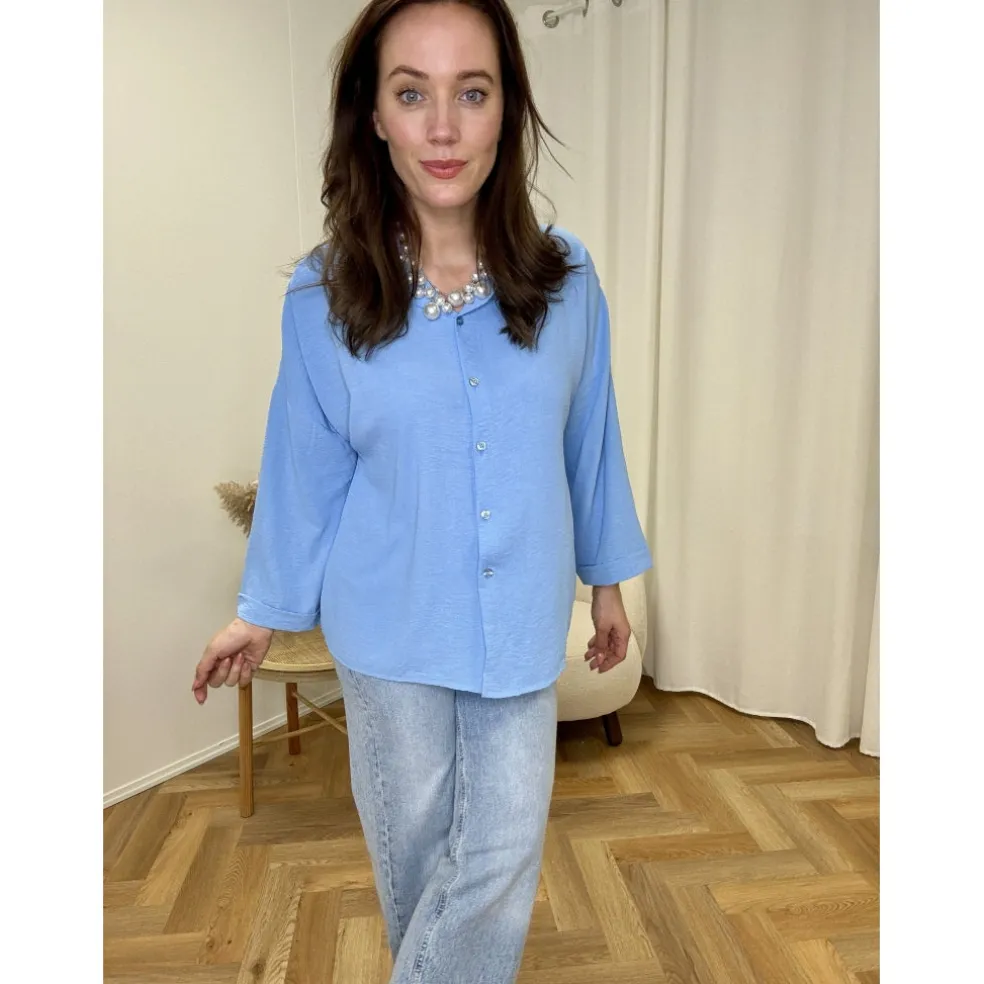 Lululia Dame Skjorte LuAnna 2002 - Celeste