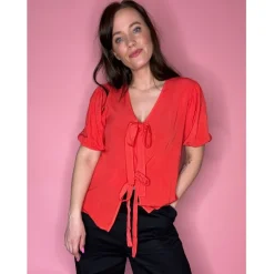 Lululia Dame Skjorte LuBella 6191 - Red