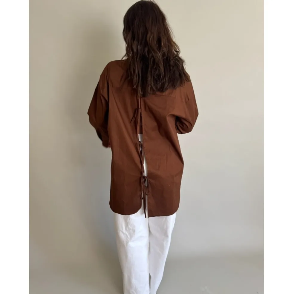 Lululia Dame Skjorte LuVanessa 7178 - Brown