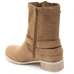 Malou dame bikerstøvler 9636A - Camel