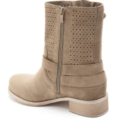 Malou dame bikerstøvler 9636A - Khaki