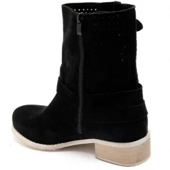 Malou dame bikerstøvler 9636A - Black