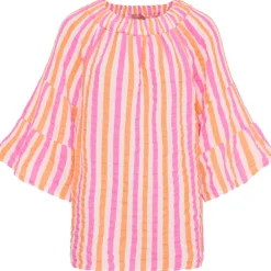 Marta du Chateau dame bluse MdcPutte 7316 - Orange/Fuxia Stripe