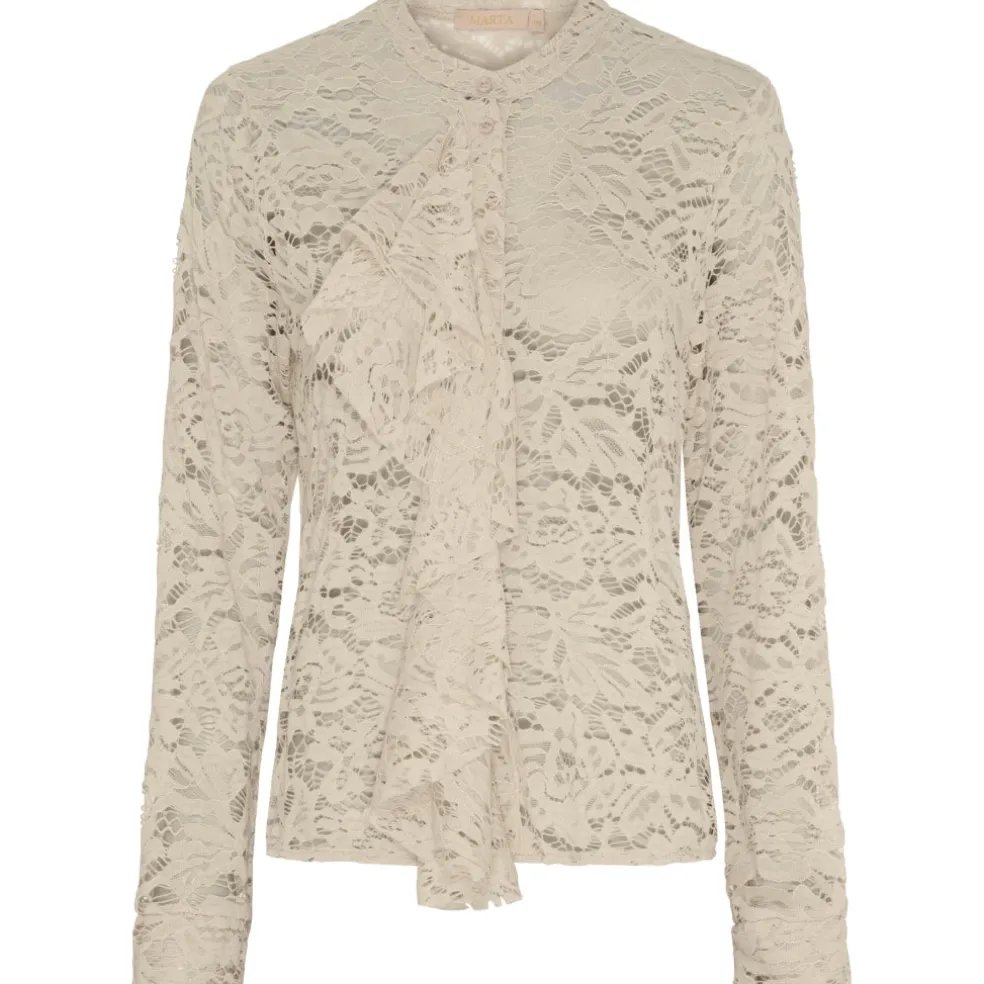 Marta du Chateau dame bluse MdcClaire H4180-W6 - Beige