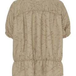 Marta du Chateau dame bluse MdcSaffron 258685 - Camel Print