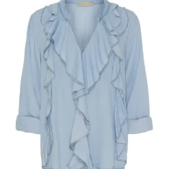 Marta Du Chateau dame bluse MdcFrancesca - Light blue