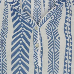 Marta Du Chateau dame bluse MdcKairah - Jeans Blue