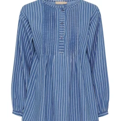 Marta du Chateau dame bluse MdcEulalie 258008 - Medium Blue