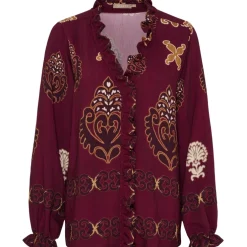 Marta du Chateau dame bluse MdcBrook 7648 - Bordeaux3257tpk