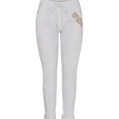 Marta Du Chateau dame bukser MdcTalia - White/Beige Flower
