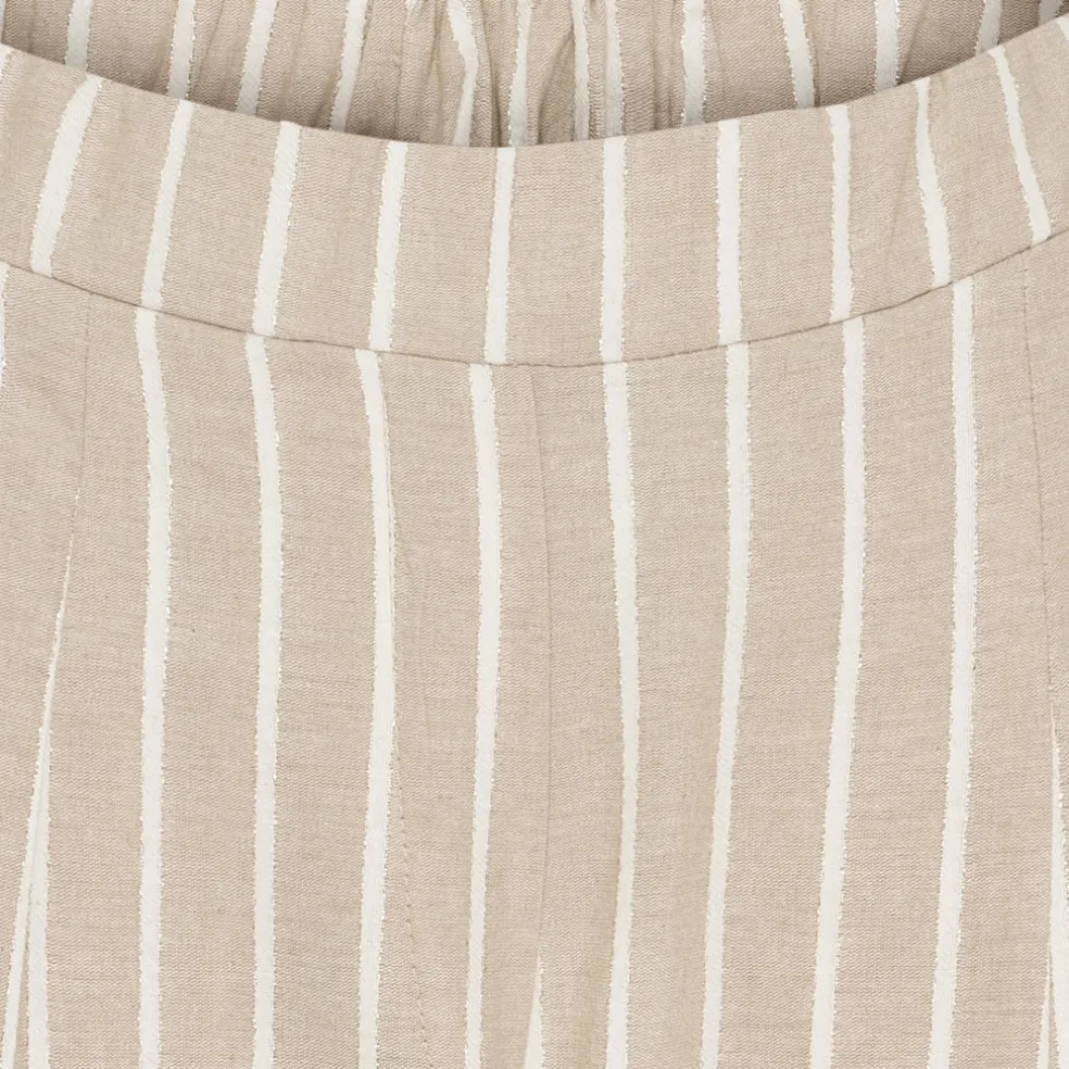 Marta du Chateau dame bukser MdcFausta 16635T - BeigeStripeLurex260