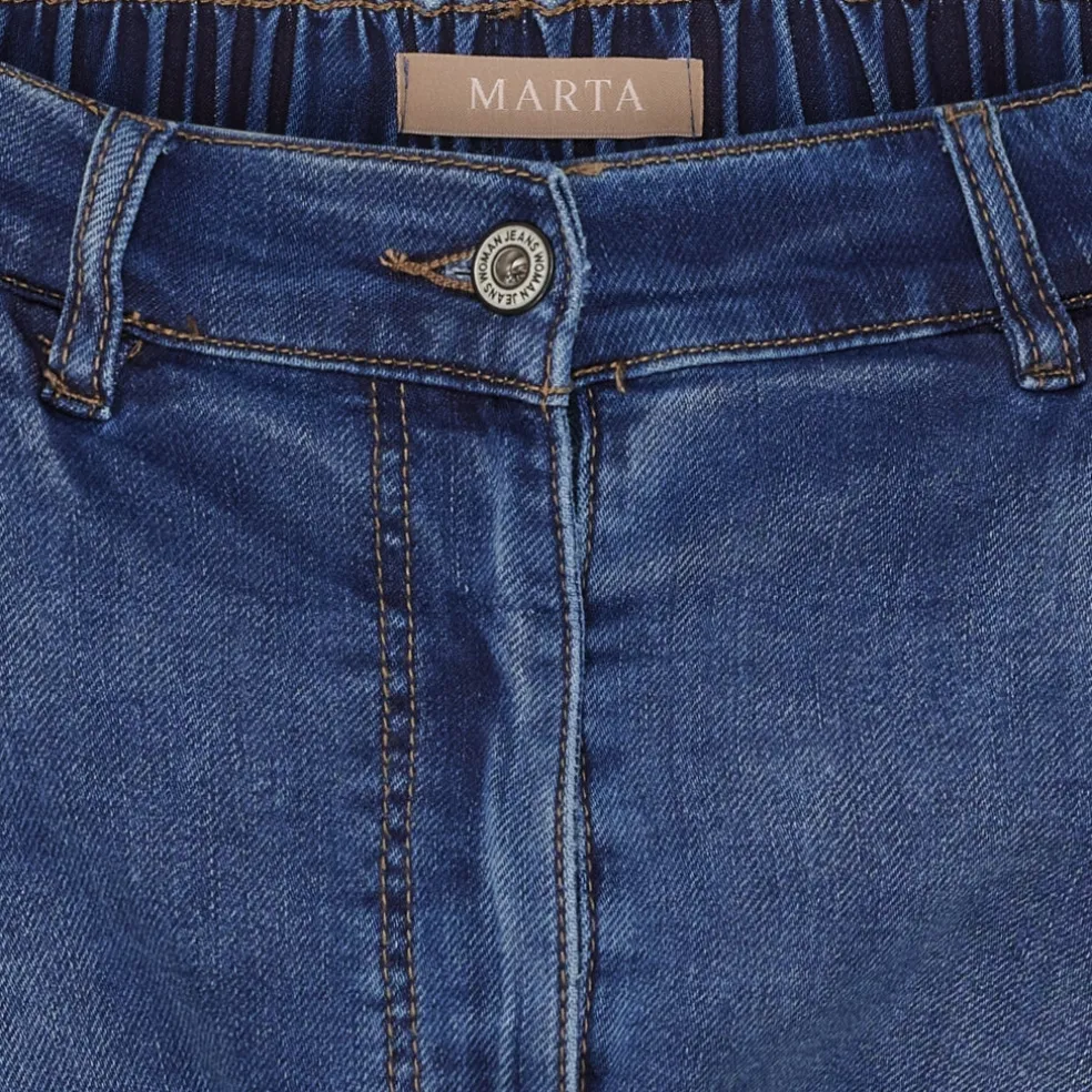 Marta du Chateau dame bukser MdcOttavia MDC223-1784 - Blue Denim