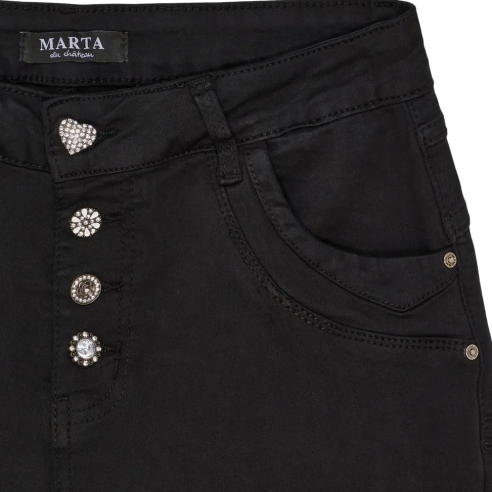 Marta du Chateau dame jeans MdcNahla MDC227-2533 - Black Denim