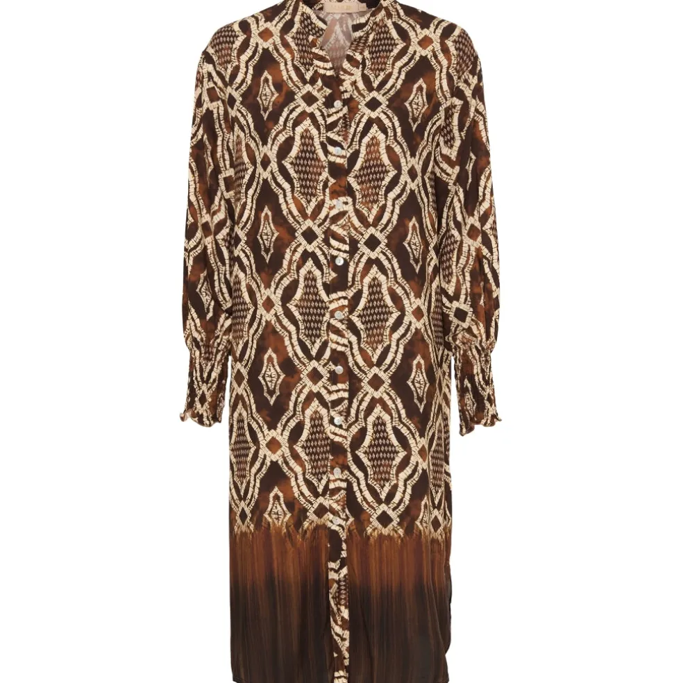 Marta Du Chateau dame kjole MdcGry 28530-1 - Brown