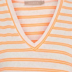 Marta du Chateau dame kjole MdcIngfrid 7334 - Beige/Orange