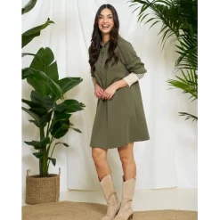 Marta du Chateau dame kjole MdcCybele 32166/A - Kaki