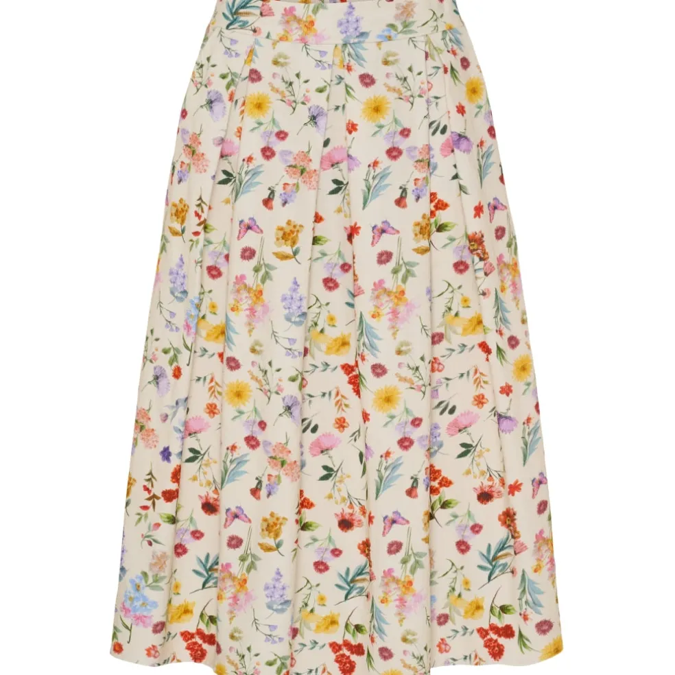 Marta du Chateau dame nederdel MdcCiela 257080V - Beige Print