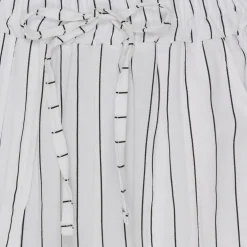 Marta Du Chateau dame shorts MdcZita - White/Black Stripe