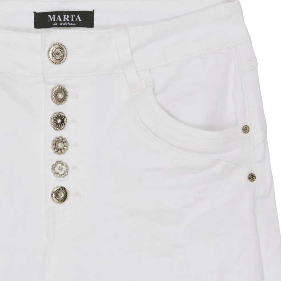 Marta Du Chateau dame shorts MdcSierra - White