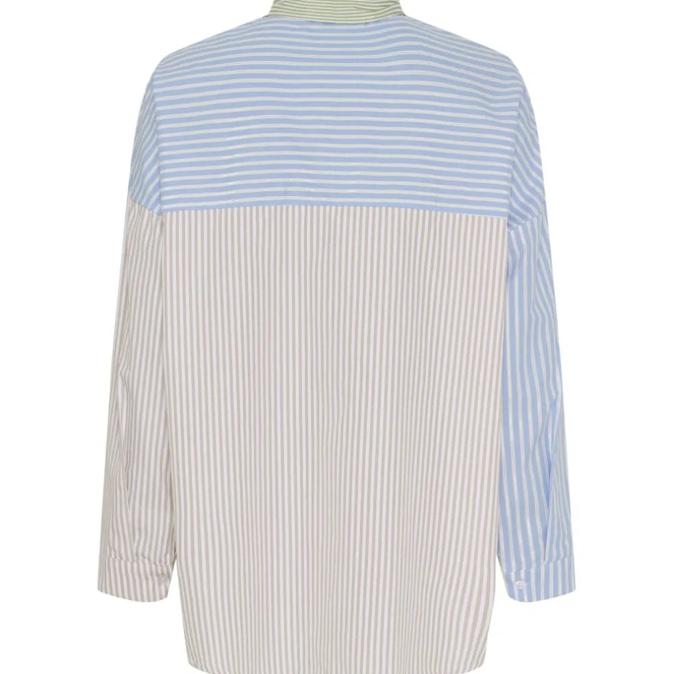 Marta du Chateau dame skjorte MdcBlandine 258032 - Multi Beige