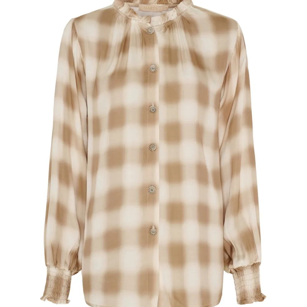 Marta du Chateau dame skjorte MdcSylvia 6718 - Camel
