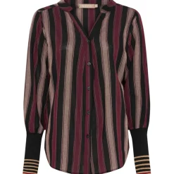 Marta du Chateau dame skjorte MdcPeyton 25161 - Black/Bordeaux1