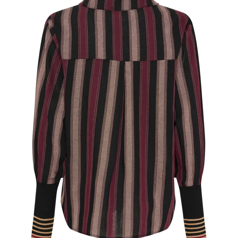 Marta du Chateau dame skjorte MdcPeyton 25161 - Black/Bordeaux1