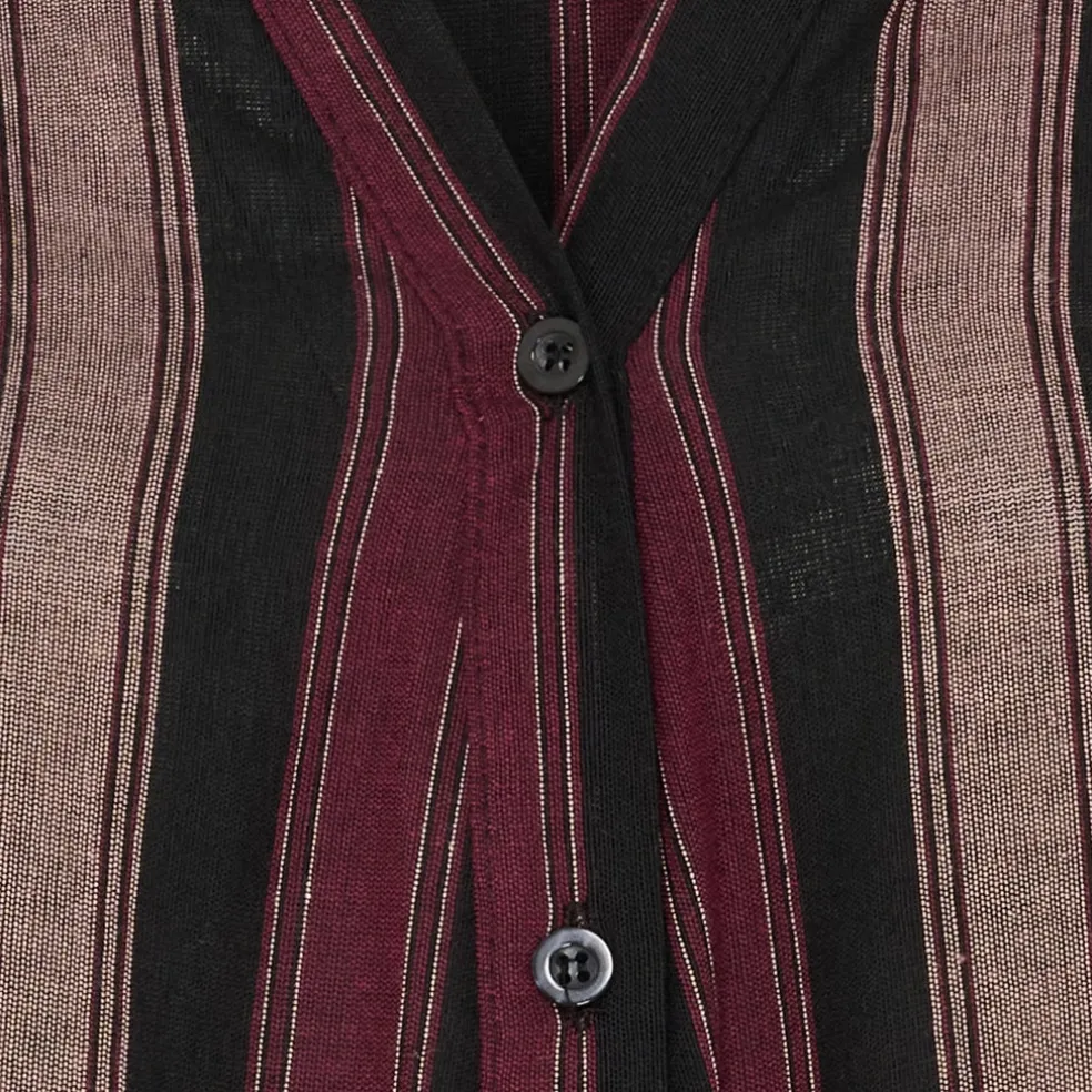 Marta du Chateau dame skjorte MdcPeyton 25161 - Black/Bordeaux1