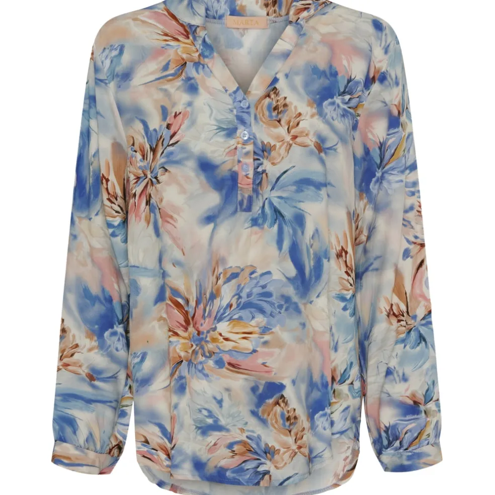 Marta Du Chateau dame skjorte MdcAstrid - Jeans LH5328