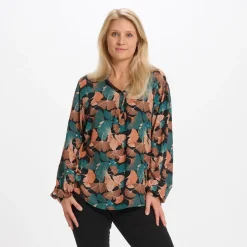 Marta Du Chateau dame skjorte - 8128 - Black/Ottanio