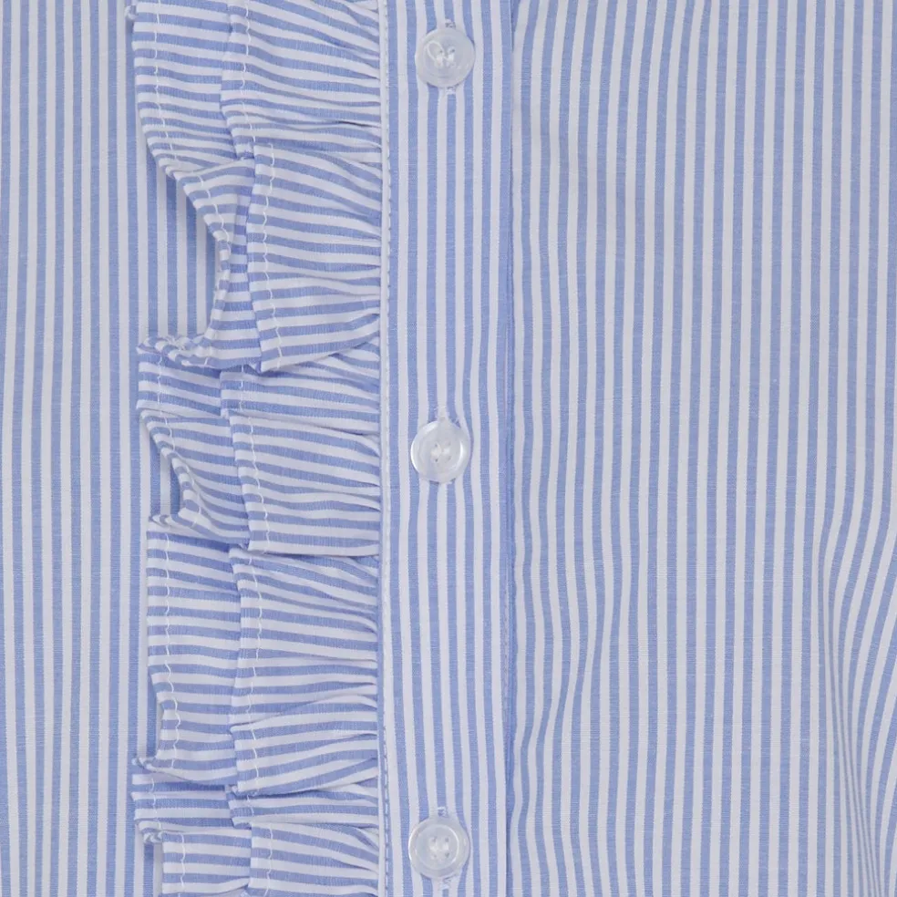 Marta Du Chateau dame skjorte MdcFina - Sky Blue Stripe