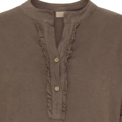 Marta Du Chateau dame skjorte 85137-1 - Cold brown
