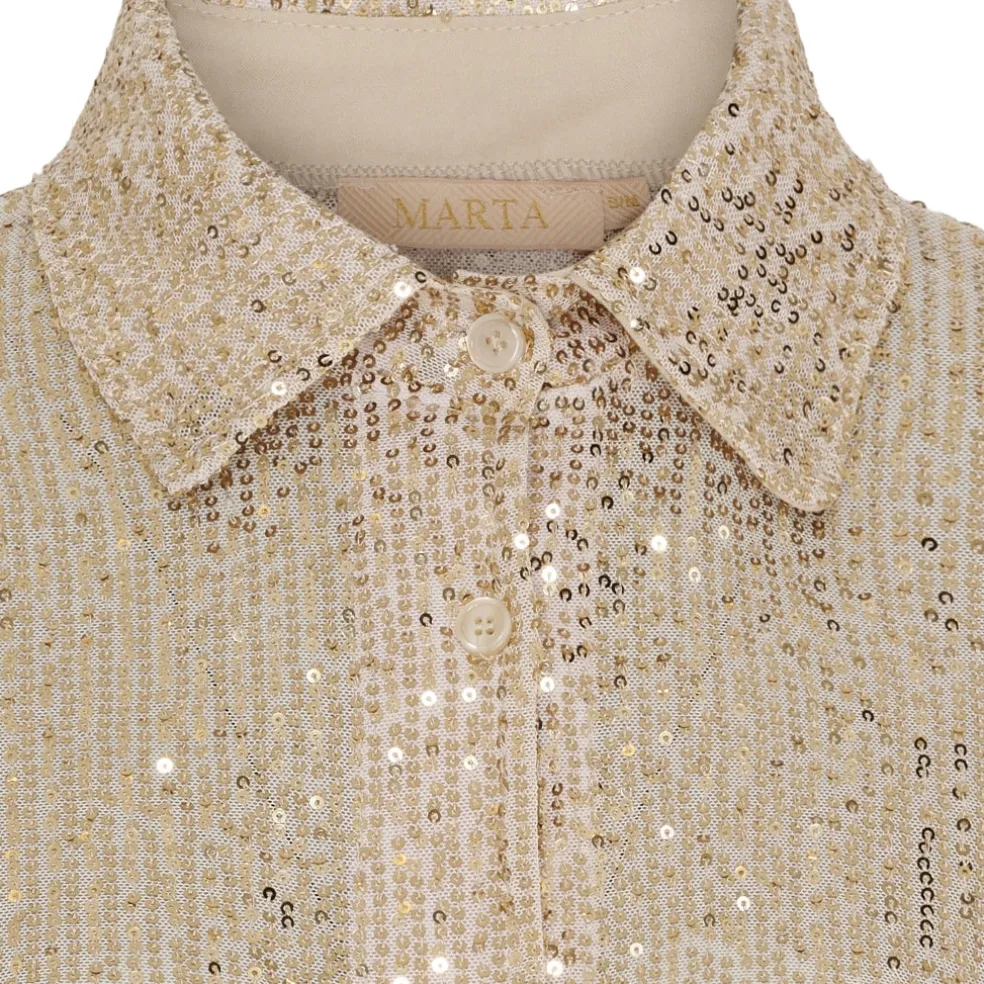 Marta du Chateau dame skjorte MdcBertille 6624 - Champagne