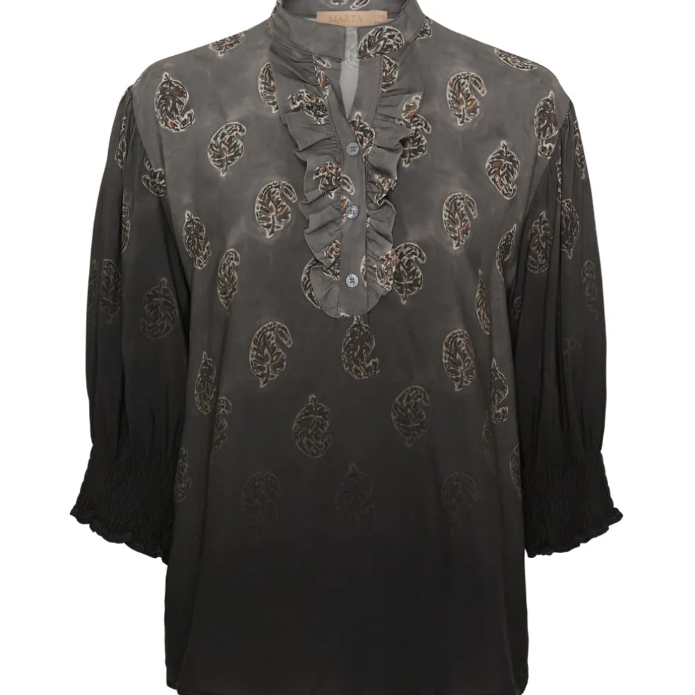 Marta Du Chateau dame skjorte MdcUnnur 6317 - Grey Faded