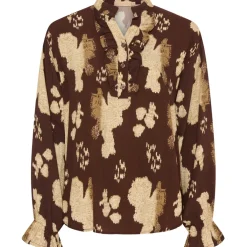 Marta Du Chateau dame skjorte MdcAya 5891 - Marrone3320