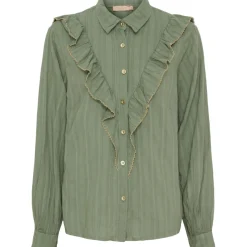 Marta du Chateau dame skjorte MdcLaurette 6843 - Military/Beige