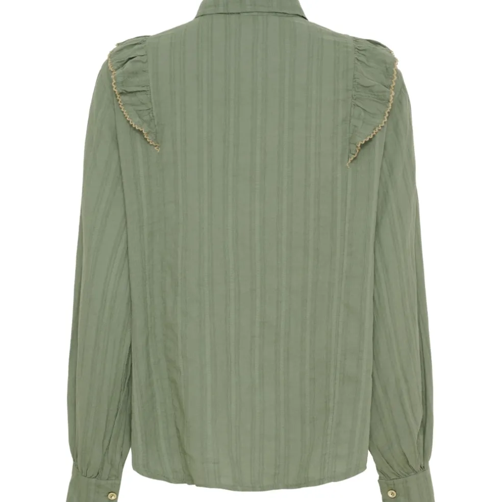 Marta du Chateau dame skjorte MdcLaurette 6843 - Military/Beige