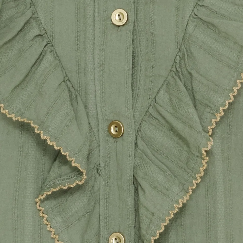 Marta du Chateau dame skjorte MdcLaurette 6843 - Military/Beige