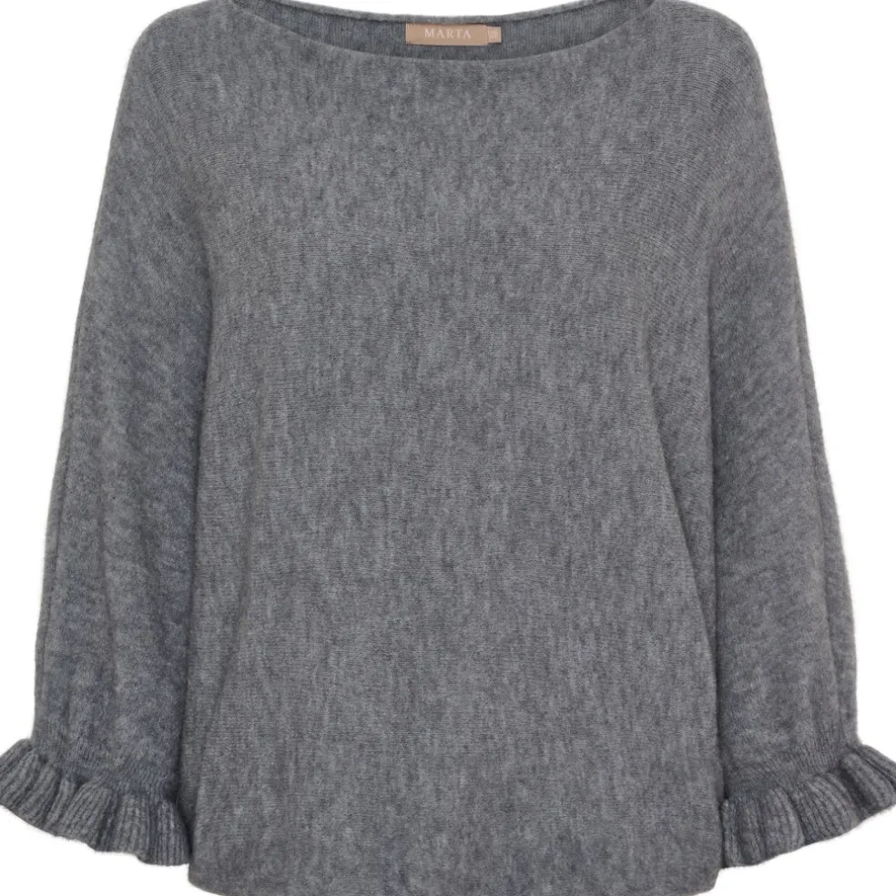 Marta du Chateau dame strik MdcElderflower 30003 - GrigioAntracite2901