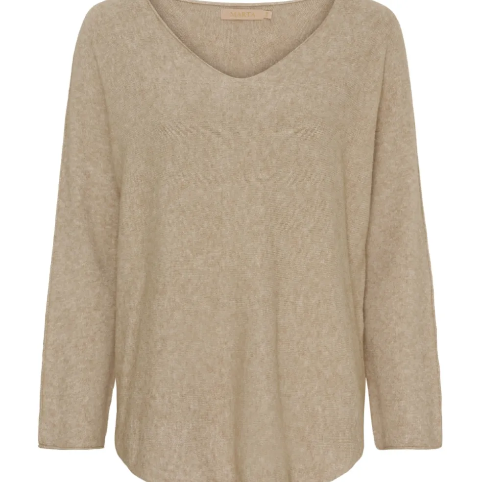 Marta Du Chateau dame strik MDCCelina 5002 - Medium Beige