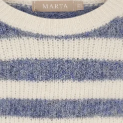 Marta du Chateau dame strik MdcCassie 8130 - Beige/Jeans8819/Fango8804