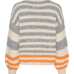 Marta du Chateau dame strik MdcCassie 8130 - Beige/Grigio8808/Orange8823